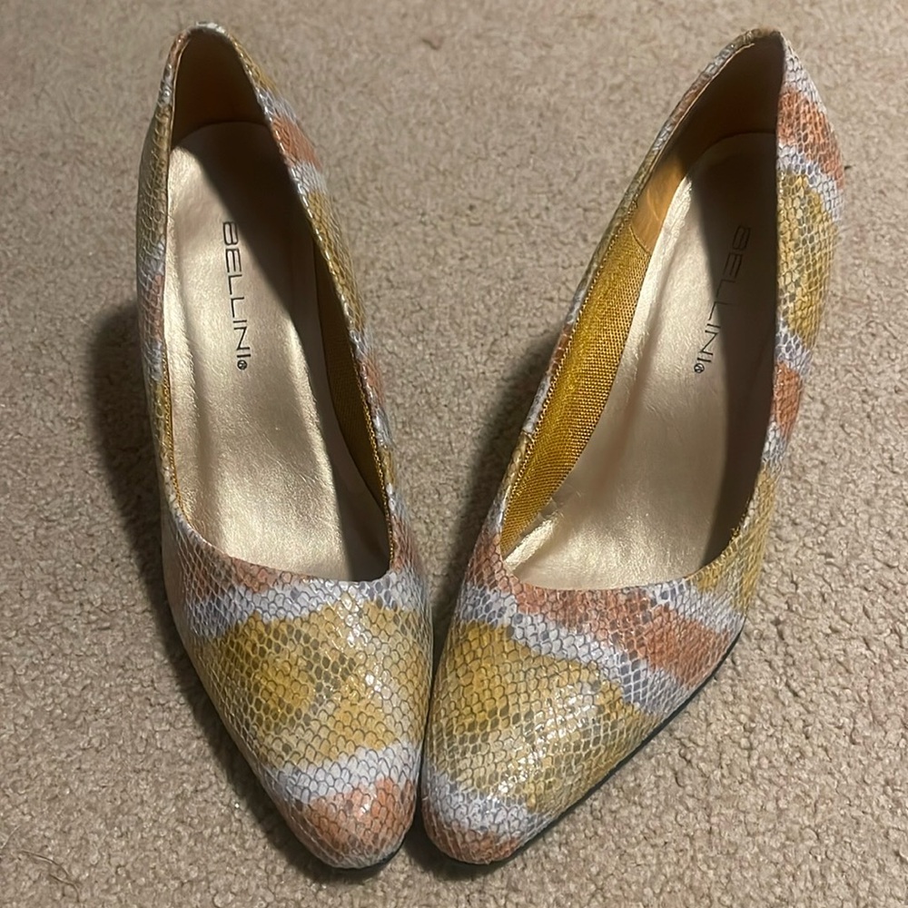 Alligator Bellini Heels 🧡💛